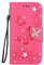 JOMA-E Shop iPhone Xs Max Case,Bling Diamond Embossed Butterfly PU Leather Case Wallet Cover with Card Slots & Stand Function Protective Folio Flip Case for iPhone Xs Max 6.5 Inch 2018 (Rose Red)