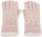 styleBREAKER Damen Handschuhe mit Strass und Fleece, warme Thermo Glitzer Strickhandschuhe, Fingerhandschuhe, Winter 09010010, Farbe:Rose