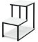 COSTWAY 3 Tier End Table, Ladder-Shaped Sofa Side Table Step Nightstand with Storage Shelf, Metal Frame Coffee Snack Tea Table for Living Room Bedroom Balcony (White, without Rolling Casters)
