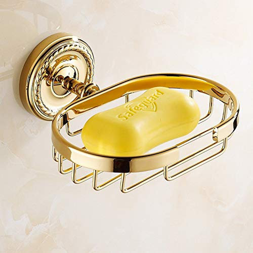 YHSGY Étagère de Salle de Bain Porte-Savons Muraux Porte-Savon Doré Panier À Savon Accessoires De Salle De Bain Quincaillerie pour Salle De Bain