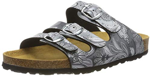 Lico BIOLINE LADY Damen Pantoletten, Mehrfarbig Anthrazit/ Anthrazit, 40 EU