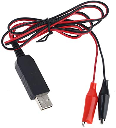 certylu S-06BK Power Adapter,2 PCS AA AAA Battery Eliminator USB 5V to 3V Step-down Cable for Radio Toy