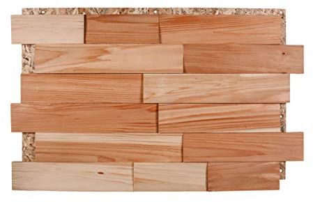 Split4Wall Wandverkleidung Echtholz Spaltholz Lärche spaltrau Schindel ca. 1m2 3D-Optik handgefertigt Wandpaneel moderne Wanddekoration Holzverkleidung Holzwand Schwimmbad (Lärche unbehandelt,60)