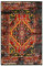 Wecon Home Colorful Marrakesh, Orientalischer Kurzflor Teppich - Läufer für Wohnzimmer, Flur, Schlafzimmer, Heritage (120 x 170 cm, blau rot)