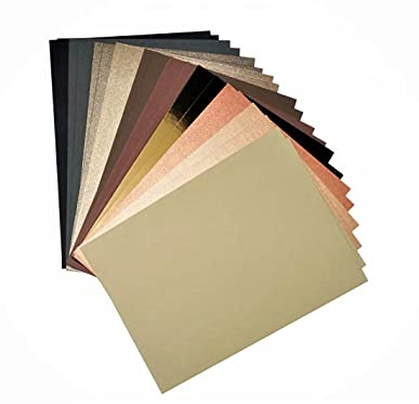 Netuno 20 Blatt Farbpapier-Set in Braun DIN A5 148×210 mm Karten Bastelpapier Papierset bunt Brauntöne Effektpapier Tonkarton Braun zum Basteln und Gestalten Karteikarten farbig