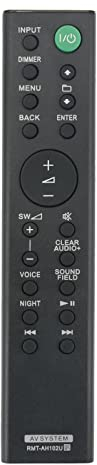 AULCMEET RMT-AH102U Replacement Remote Control Compatible with Sony Subwoofer Soundbar Audio Home Theatre System SS-RT3 SACT390 SA-WRT3 HT-RT3