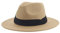 QBQZXAOSOWH Fedora Trilby Hüte Für Damen Fedoras Hüte Klassischer Panamahut Herren Breitkrempe Filzhut Kirche Hochzeit Filzband 52-54Cm(Kinder) Camel-Black