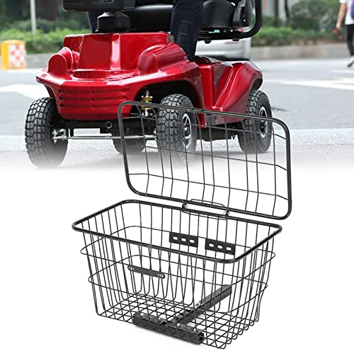 Scooter-Korb, Elektromobil-Elektromobil-Fahrrad-Aufbewahrungskorb für Fahrräder, Großer Tragbarer Korb aus Eisen Im Freien