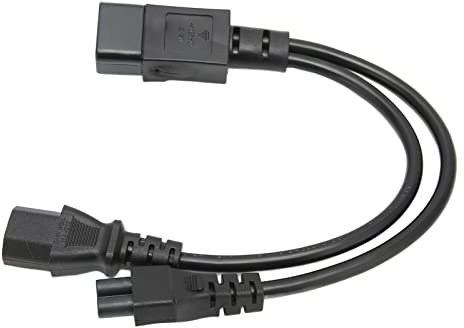 IEC320 Netzkabel, Y-Splitter Netzsteckerkabel IEC 320 C14 Stecker auf C13 auf C5 Kabel und Buchse Adapterkabel 10A 250V Stecker und Buchse Verlängerung 10A 250V Splitter für Computer