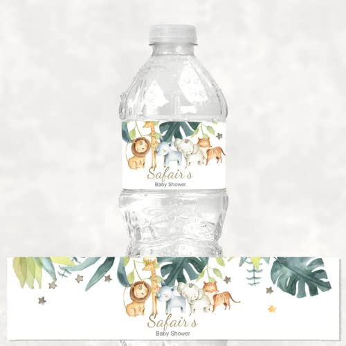 Etiquetas adhesivas de botella de agua lindas personalizadas Nombre personalizado Niño Niña Baby Shower Favor Pegatina Fiesta de cumpleaños Suministros de botella (D)