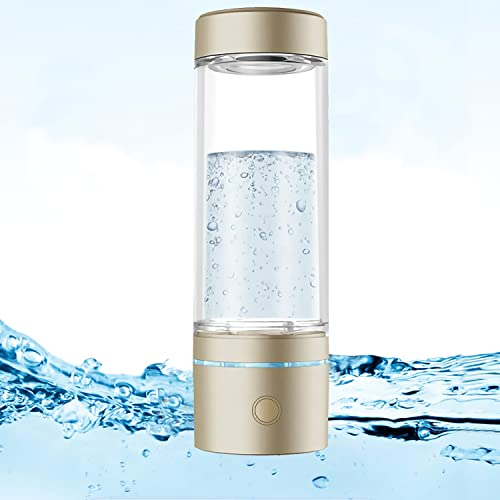 Generatore di idrogeno,Generatore di acqua Ionizzata con tecnologia SPE e PEM Bottiglia di acqua idrogeno con portatile effetto luci colorate,Concentrazione di idrogeno fino a 4500 PPB,240ml