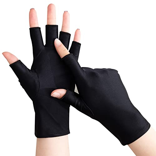 UV Shield Handschuh, Maniküre Handschuhe UV Shield Handschuhe, Nagel Pflege Handschuhe UV Schutz Handschuhe für Nagellack Nagel Kunst Trockner, Schwarz