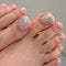 Yatinkim 24 Pcs Fake Toe Nails Pink Short Press on Toenails for Women Acrylic False Toes Static Nail Tips Glossy Full Cover DIY Summer Girls