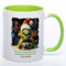 Stickyworld exclusive Grinch Weihnachtstasse Ich hasse Morgen Menschen - lustige Kaffetasse - spülmaschinenfest 330 ml Keramik (grün)