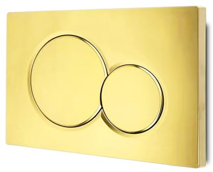 VALLVATER Betätigungsplatte 2-Spülung kompatibel zu Geberit 115.770.46.6, glänzend gold