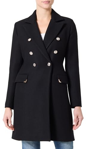 Morgan Femme Manteau long noir en laine Taille 42