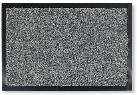 Carpido Hochwertige Fußmatte Innen & Außen - anthrazit - 60 x 80 cm - rutschfeste Schmutzfangmatte wetterfest - Strapazierfähiger Läufer Eingangsbereich, Flur