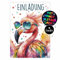 CALLUNA® Flamingo GLITZER Einladungskarten Kindergeburtstag Mädchen - 12 Stück - Witzige Flamingo Geburtstag Einladungen mit echtem Glitzerlack - Einladungskarten Teenager Mädchen (o. Hülle)