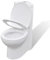 Homgoday Inodoro de Cerámica, WC Compacto a Suelo WC con Mecanismo de Doble Descarga Inodoro WC de Esquina cerámica Blanco