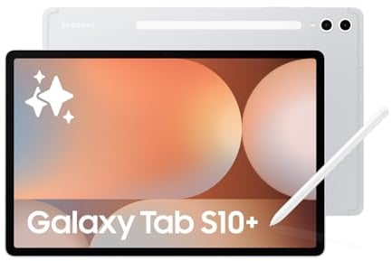 Samsung Galaxy Tab S10+ AI Tablet, Android Tablet, 12 GB RAM, 512 GB Speicher, AMOLED-Display, Antireflexionsbeschichtung, Inkl. S Pen, WiFi, Platinum Silver, 36 Monate Herstellergarantie