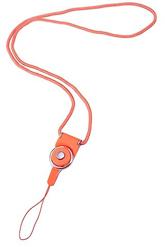 RORPOIR Nylon Rope Rotary Buckle Mobile Phone Case Rope Cell Phone Strap Lanyard Detachable Rope Retractable Badge Reel Neck Rope Detachable Phone Shell Rope Orange