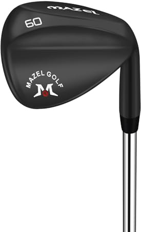 MAZEL Forged Golf Wedges for Men & Women - Golf Gap Wedge, Sand Wedge,Lob Wedge,Escape Bunkers and Quickly Cuts Strokes Around The Green,High Loft Golf Club Wedge (Black 60 Degree Wedge)