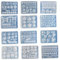 12 Pack Silicone Nails Art Molds Set Nails Art Silicone Molds Set Resin Leaves Moulds Plant Shape Small Crafting Molds
