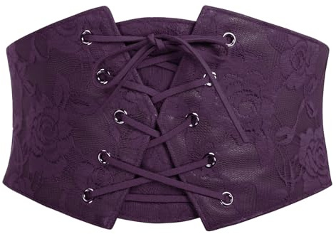 Scarlet Darkness Corset pour femme Renaissance Pirate Underbust Ceintures médiévales Accessoires