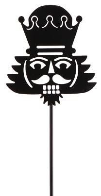Trend Line Deko Eisen Figurenstecker Nussknacker 35 x 0,5 x 7,5 cm schwarz Figur