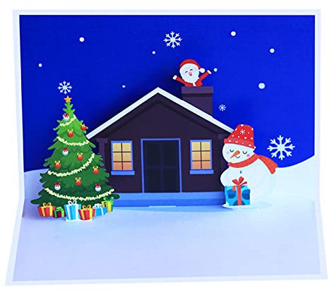 Weihnachtskarte, Frohe Karte, Urlaubs-Grußkarte für Neujahrskarte, Schneemann-Sammlung