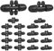 Wzzy Gurden 20 Stück 1/2 Zoll bis 1/4 Zoll Tröpfchenbewässerungsbausätze für 16mm (10 Stück Barbed Tee 4-Wege+10 Stück Barbed Tee 6-Wege)
