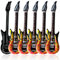 YOUNGSAY 6 Pezzi Chitarra Gonfiabile, 90cm Fiamma Chitarra Gonfiabile Rock, Freddo Chitarra Elettrica Bambini Gonfiabile per Carnevale/Festa a Tema/Carnevali