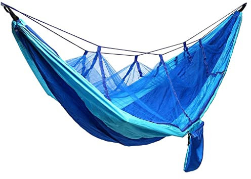 Hamac de Plage de Camping Hamac Hamock avec des moustiquaires pour Les moustiquaires pour la Vie à l'extérieur de la Survie ou du(Kl-Bleu)