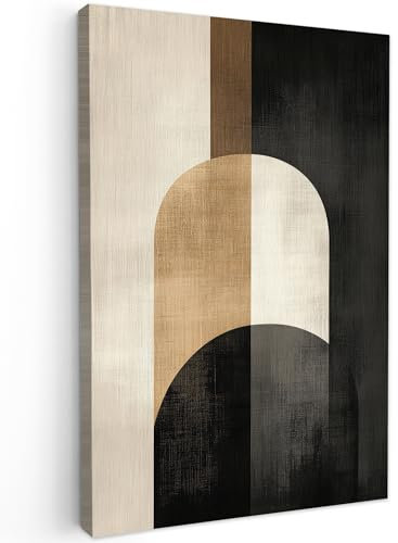 MuchoWow© Impression sur Toile Decoration Murale Peinture 80x120 cm Tableaux Art Décoratif Muraux Décoration Chambre Géométriques - Formes - Blanc