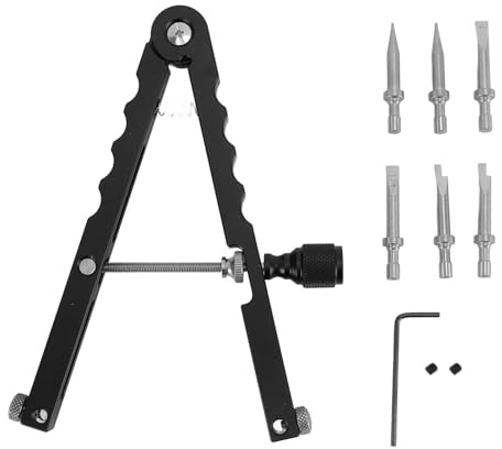 V Shaped Lens Opener Tool Kit, Camera Lens Repairing Spanner Wrench with 3 Type Pins, Lens Repair Tool for DSLR Lenses, Telescopes, Microscopes, Aluminum Alloy