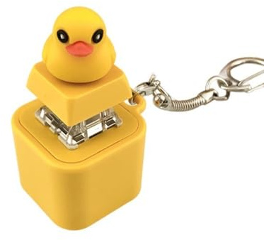 Wiederaufladbares Enten Tastatur Spielzeug Klickgeräusch Sensorischer Stressabbau Schlüsselanhänger Für Erwachsene Leuchtende Schreibtischverzierung Magnetische Tastaturtaste Sensorisches Gadget