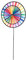 HQ Design Windspiration - Magic Wheel, UV-beständige und wetterfeste Windspiel Deko für Garten, Terrasse und Balkon, inklusive Standstab (Duett Rainbow)