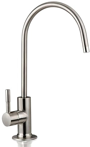 iSpring GA1-BN Robinet à Osmose Inverse sans Plomb pour Systèmes de Filtration d'eau Potable RO, Nickel Brossé