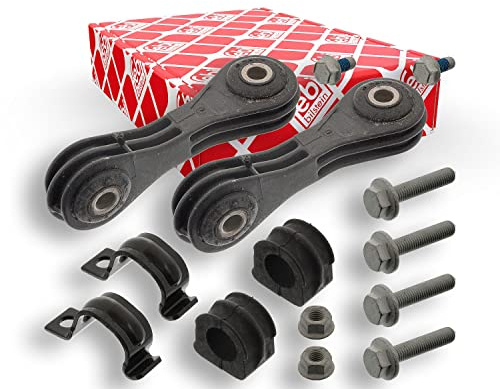 febi bilstein 40089 Anti Roll Bar Bush Kit with stabiliser links, pack of one | 40089 for Golf IV Bora Leon
