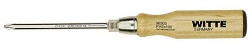 WITTE 96303 - Destornillador Phillips con mango de madera (PH3x150)