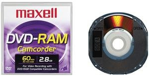 Maxell DVD-RAM CAM/PANA/2PK 8cm DVD-R & DVD-RAM Round Cartridges for DVD Camcorders