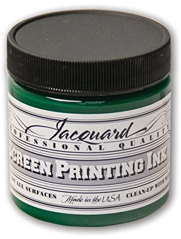 Jacquard Professional Screen Print Ink, Water-Soluable, 4oz Jar, Yellow Green (114)