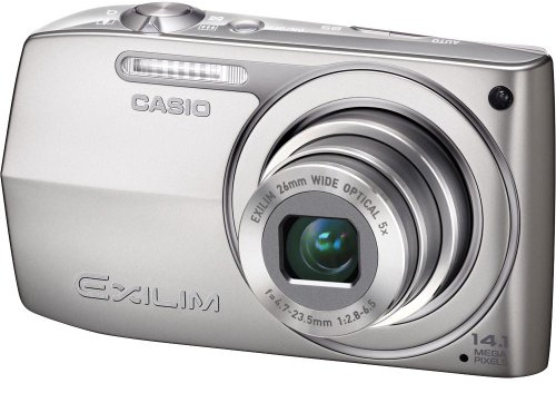Casio-Z2000 14,1 MP Kamera mit 5 x Ultra Wide Angle Zoom mit CCD-Shift Bildstabilisierung und 7,6 cm LCD (Silber)