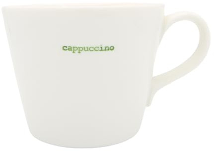 Keith Brymer Jones - Word Range - Standard Ceramic White Mug - Cappuccino (Red) - 350ml - Gift Boxed