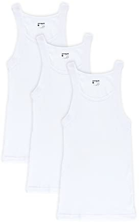Papi Men's 3-Pack Cotton Square Neck Tank Top – Soft Touch – Breathable & Lightweight – Retains Color Brilliance – Classic Fit – Everyday Wear – White, Small