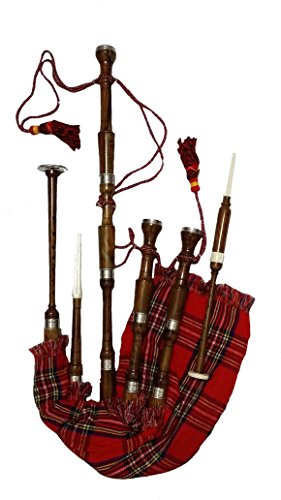 Great Highland Dudelsack Palisander Natur-Finish Plain Mounts/Dudelsack Schilfrohr