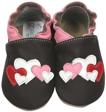 HOBEA-Germany Krabbelschuhe für Jungs und Mädchen in verschiedenen Designs (Herzen, 26/27)