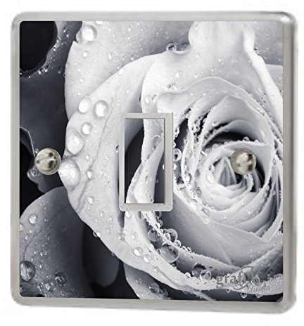 the grafix studio Roses Flowers Light Switch & Double Sticker Vinyl/Skin cover sw109