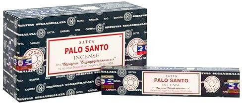 Satya Palo Santo-Varillas de Incienso (12 x 15 g), Multicolor, Length 20cm Diameter 0.1cm, 180