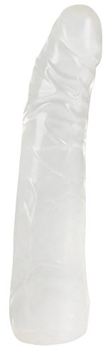 ORION Dildo - erotischer Penis-Dildo für Frauen und Männer, mit ausgeprägter Reizäderung, zur vaginalen Stimulation, für Sexspiele, transparent